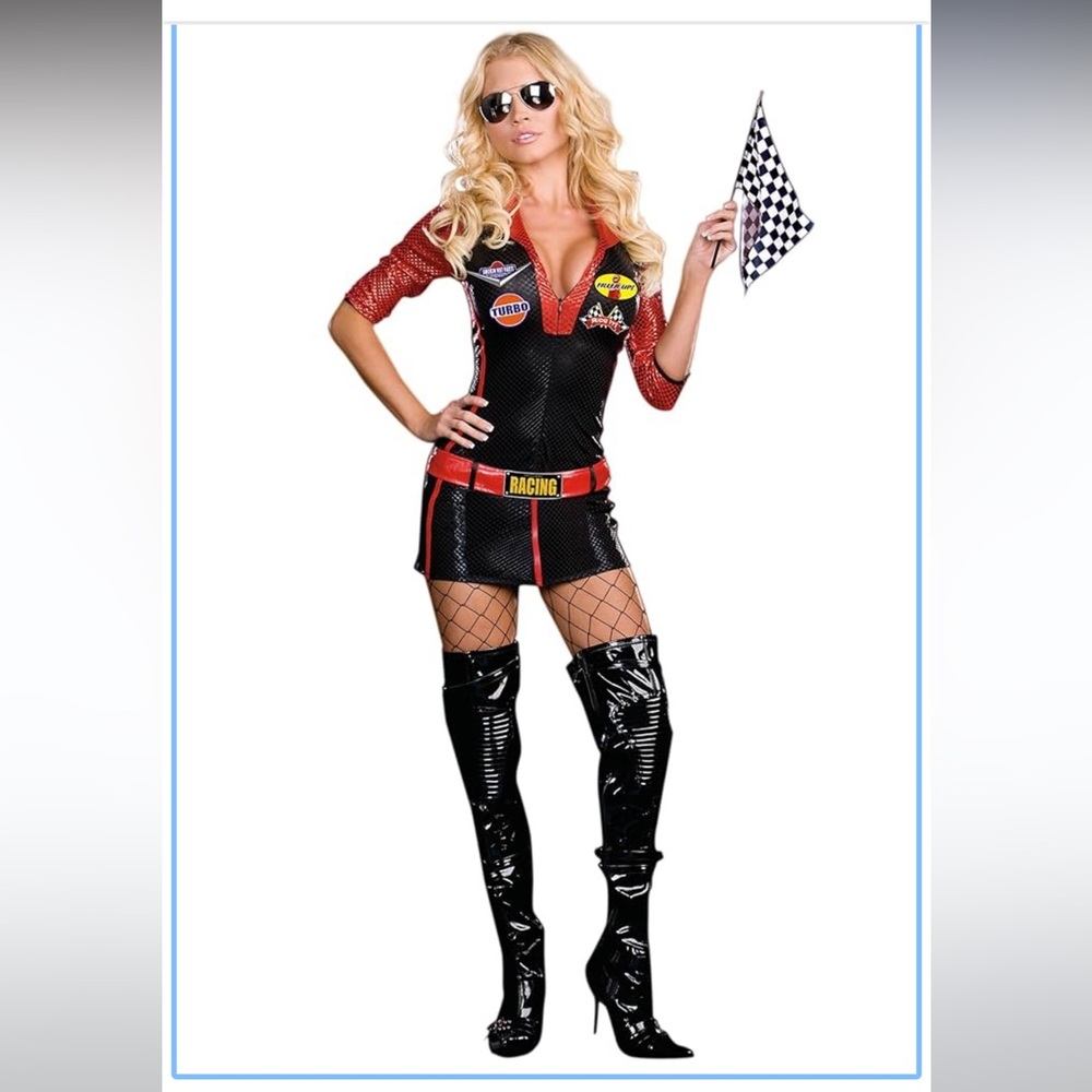 Costume- Womens Medium Race Car Pit Honey- Dreamgirl “Ride It”